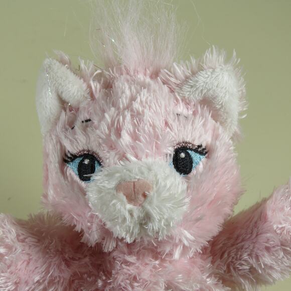 Build-A-Bear Pink Cat Plush Toy with Heart Charm - 8" Stuffed Animal - Picture 11 of 16